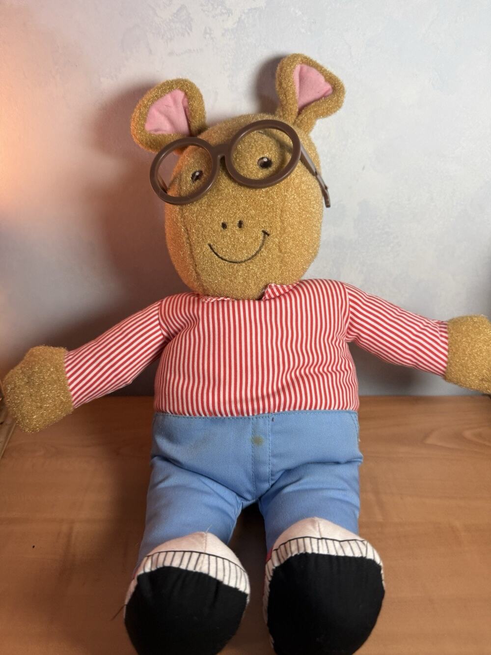 1996 TALKING ARTHUR PLUSH 18 Inch STUFFED DOLL MARC BROWN PLAYSKOOL WORKS!